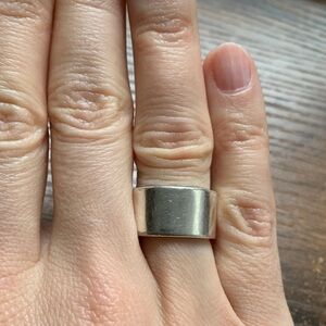 Wide Silver Band Ring